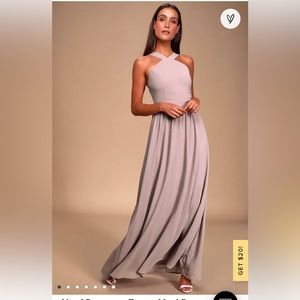 Lulus Air of Romance Taupe Mauve Bridesmaid dress
